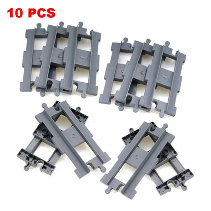 Rail Transport Big Size Building Blocks Creative Track Accessories Assemble Toys For Children Bricks Compatible City Train Set