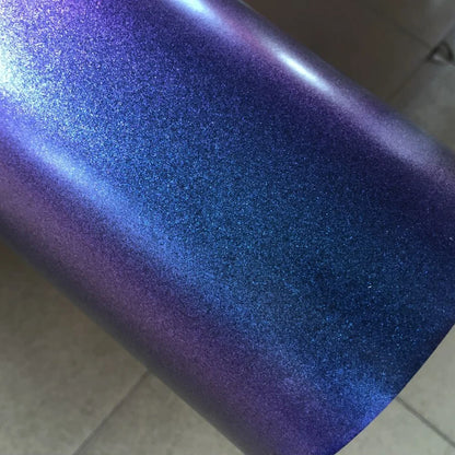 Premium Gloss Chameleon Pearl Glitter Metallic Green purple Vinyl Car Wrap Foil With Air Release Diamond Car Sticker Decal