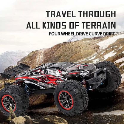 1:10 Professional Brushless 4WD RC Racing Drift Car 80KM/H All-terrain Off-road 2.3KG Steering Gear Alloy Frame RC Buggy Model