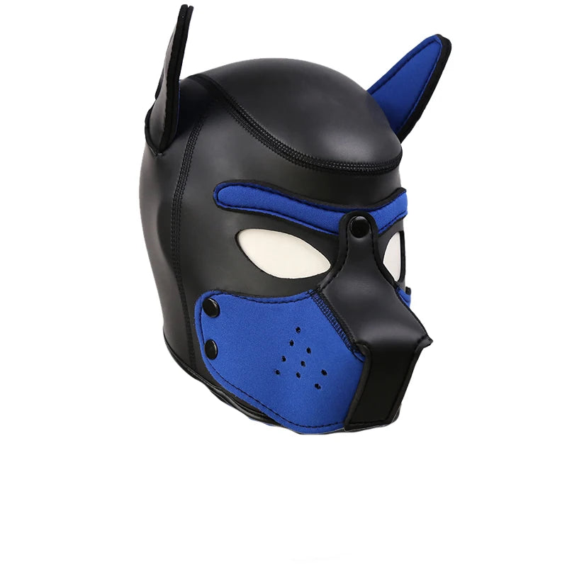 Party Masks Pup Puppy Play Dog Hood Sexy Neck Collar BDSM Bondage Kit Cosplay Full Head Ears Halloween Mask Sex Toy For Couples
