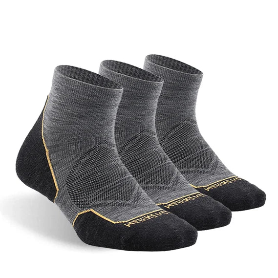 ZEALWOOD Marathon Running Socks, Men's Women's Outdoor Merino Wool Sports Compression Socks Breathable Cushion Cycling 1/3 Pairs