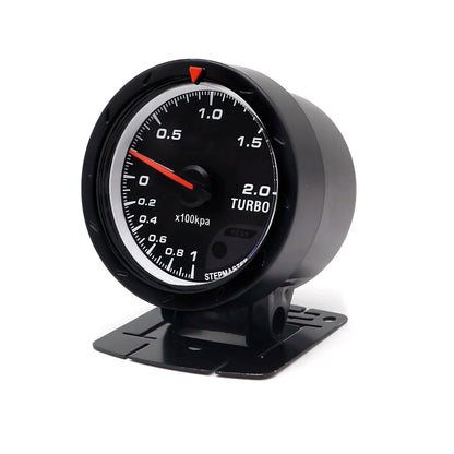 60MM Car Turbo Boost gauge Red & White Lighting BAR Type Black Face Car gauge Car Meter with sensor