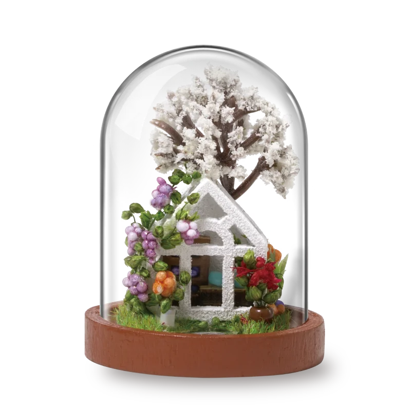 DIY Dollhouse Rotate Music Box Miniature Assemble Kits Doll House With Furnitures Wooden House Toys for Children Birthday Gift