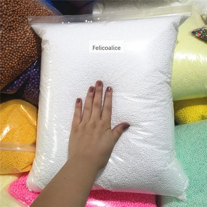 12L DIY Snow Mud Particles Accessories Slime Balls Small Tiny Foam Beads For Floam Filler For DIY Supplies 2-4mm