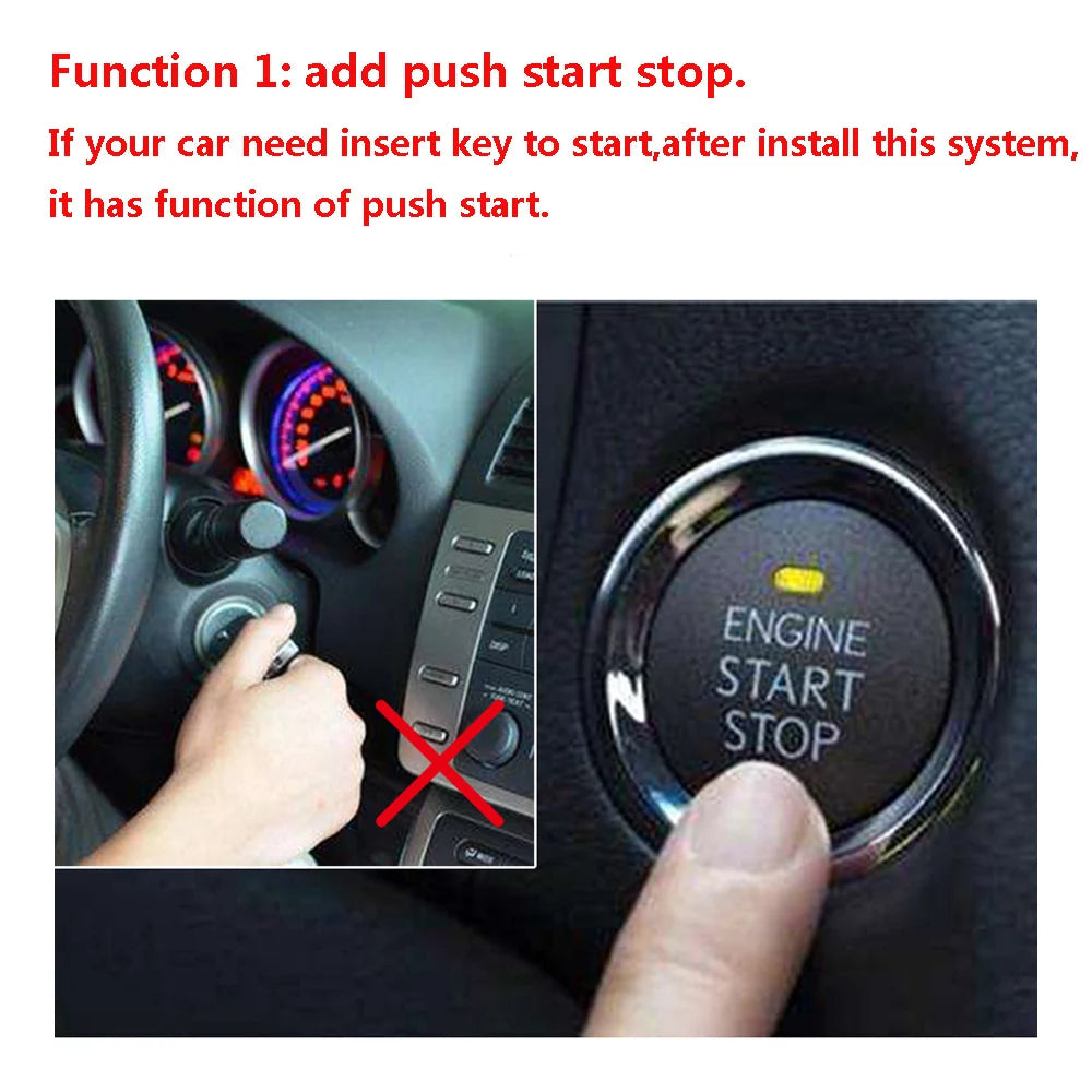 For Sienna 2018 2019 2020 2021 OBD CANBUS Engine Push Start Car Remote Key Starter System And Keyless Entry Access Plug Play