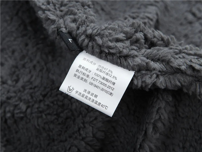 Winter Vest Men Sweater Zipper Warm Thick Male Cardigan Clothing Fleece Wool Liner  Sleeveless Jackets Vintage Black Red