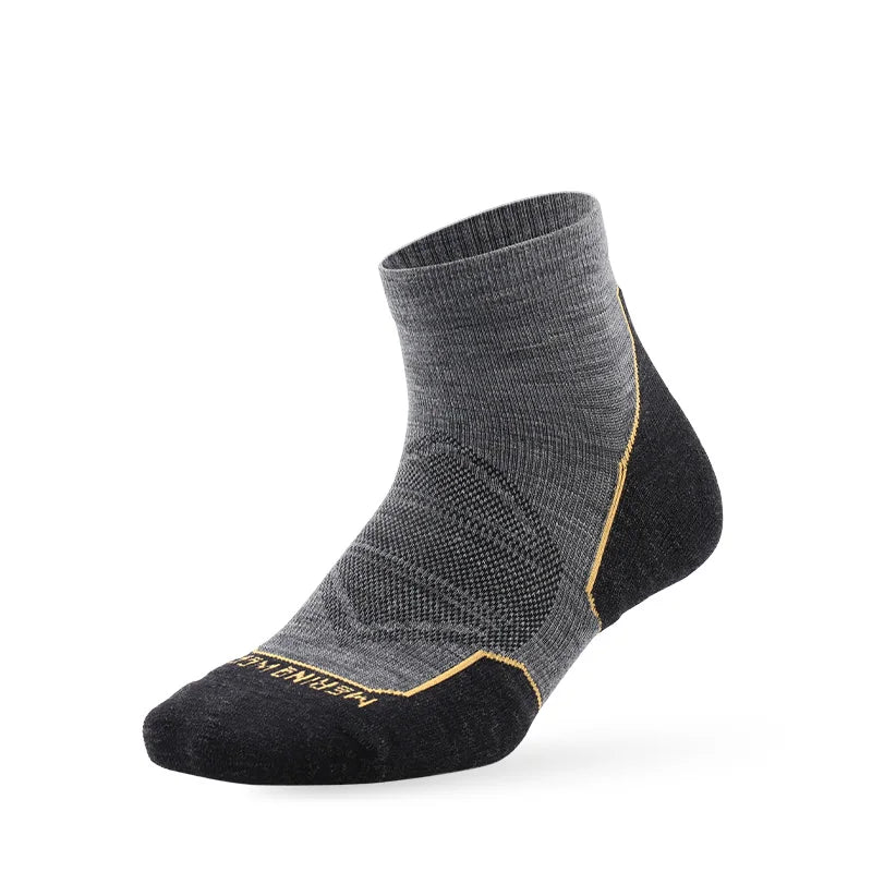 ZEALWOOD Marathon Running Socks, Men's Women's Outdoor Merino Wool Sports Compression Socks Breathable Cushion Cycling 1/3 Pairs
