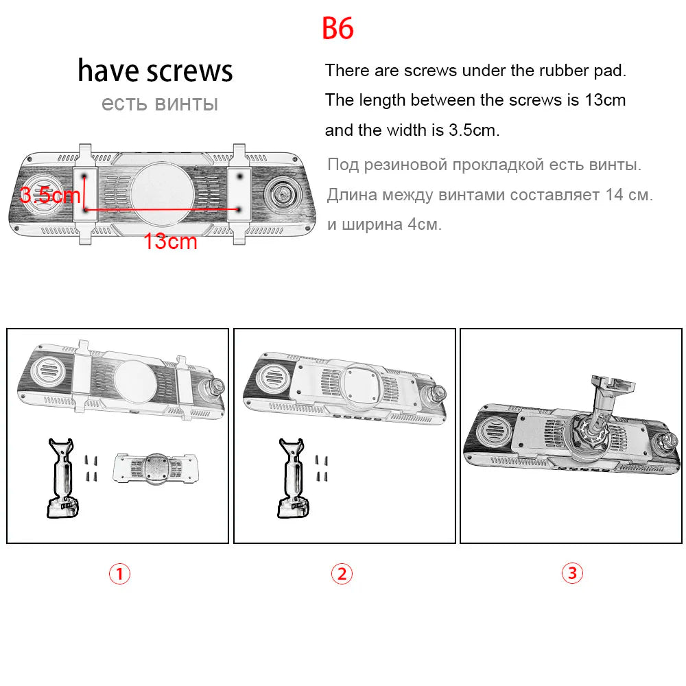 HGDO B24-B29 Rear View In door Interior Mirror Mounting Bracket Car Dvr Holder Mirror Dash Cam Support For Toyota Tesla BENZ BWM