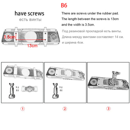 HGDO B24-B29 Rear View In door Interior Mirror Mounting Bracket Car Dvr Holder Mirror Dash Cam Support For Toyota Tesla BENZ BWM