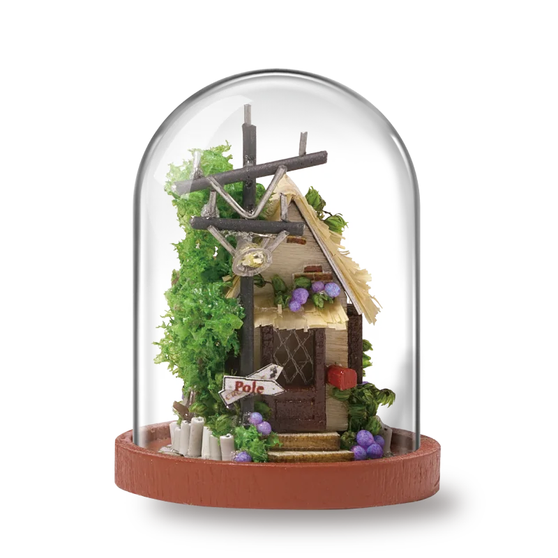 DIY Dollhouse Rotate Music Box Miniature Assemble Kits Doll House With Furnitures Wooden House Toys for Children Birthday Gift