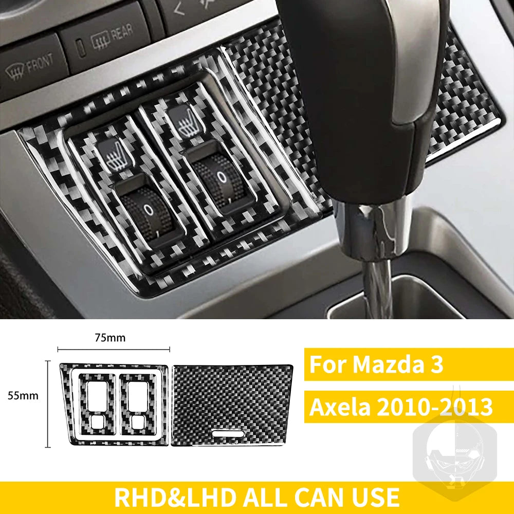 Whole Interior Stickers For Mazda 3 Axela 2010-2013 Carbon Fiber Car Accessories Dash Trim Gear Shift Console Cover Molding