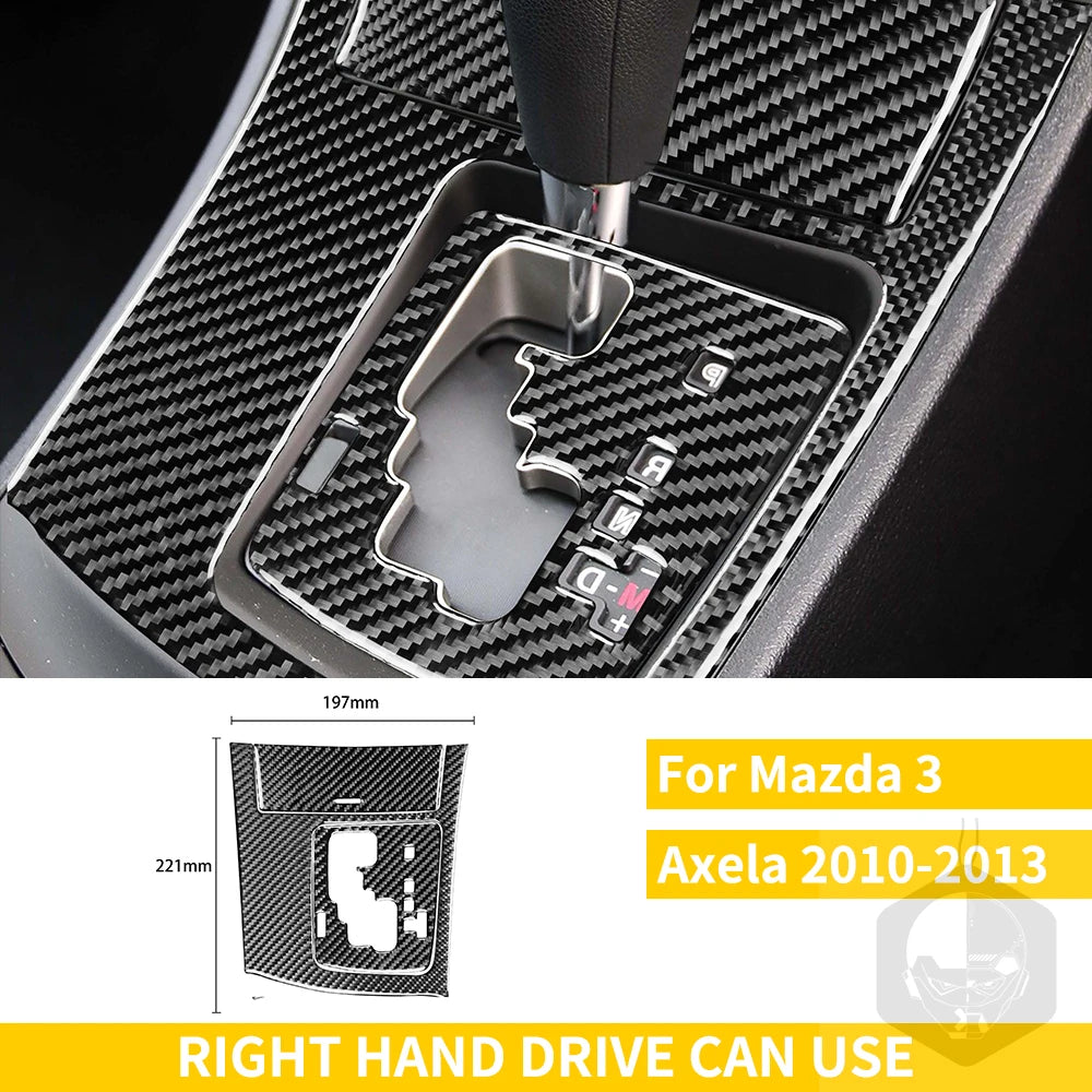 Whole Interior Stickers For Mazda 3 Axela 2010-2013 Carbon Fiber Car Accessories Dash Trim Gear Shift Console Cover Molding