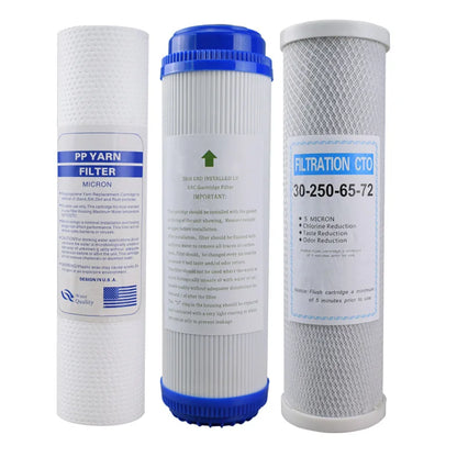 1 Set CTO,PP,UDF,T33,Water Filter Cartridge,10Inch Reverse Osmosis Filter System Replacement Water Filter