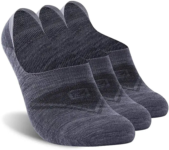 ZEALWOOD Merino Wool Running Socks Men Women No Show/Ankle/Crew Anti-blister Cushion Athletic Socks Ultra-Light Tennis 1/3 Pairs