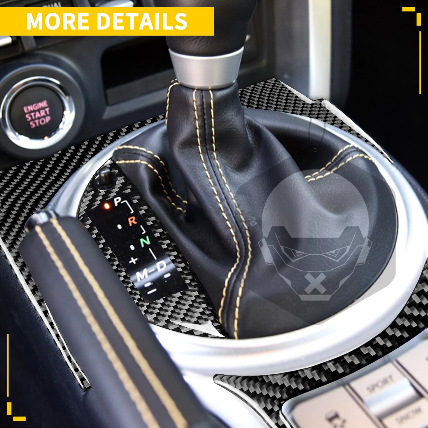 For Subaru BRZ Toyota 86 GT86 2017 2018 2019 Carbon Fiber Car Accessories Gear Shift Cup Holder Air Conditioning Trim Sticker