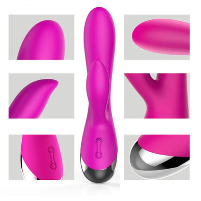 Rabbit Vibrator for Women USB Rechargeable G Spot Dildo Vibrator Clitoris Stimulator Dual Stimulation Female Masturbator SexToy