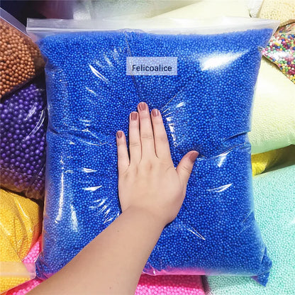 12L DIY Snow Mud Particles Accessories Slime Balls Small Tiny Foam Beads For Floam Filler For DIY Supplies 2-4mm