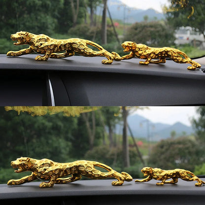 Car Ornaments Leopard Figurine Cool Auto DEcor Automobiles Interior Dashboard Resin Crafts Home Decoration Accessories Gift