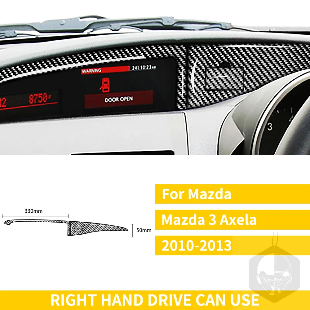 Whole Interior Stickers For Mazda 3 Axela 2010-2013 Carbon Fiber Car Accessories Dash Trim Gear Shift Console Cover Molding