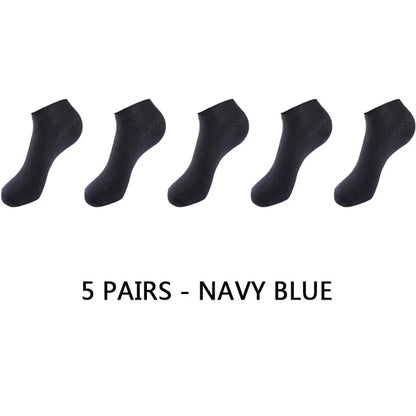 10Pairs/lot Bamboo Fiber Men Socks Large Size Short Ankle Business Black Male Meias Socks Breathable Men Plue Size EU38-48