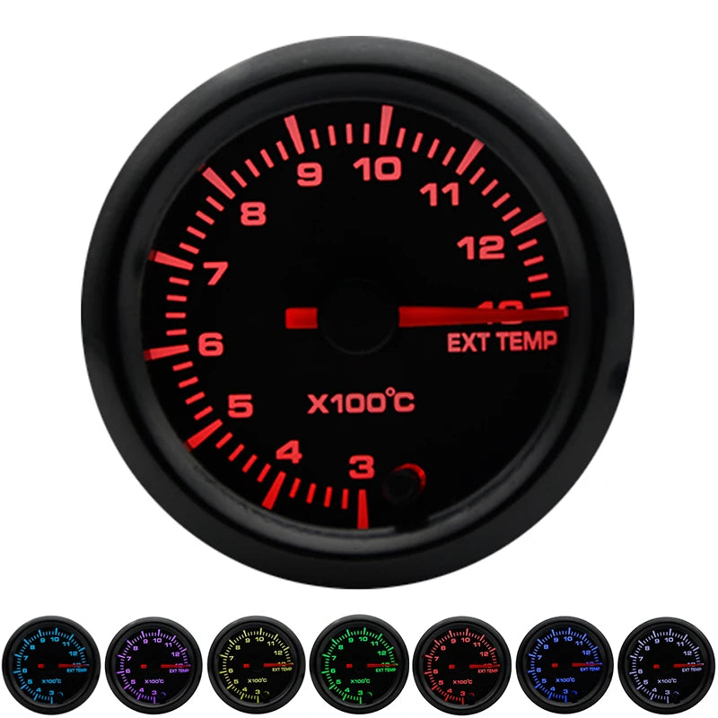 2" 52mm 7 Colors LED Boost/Water temp/Oil temp/Oil pressure/Voltmeter/Air fuel ratio/EGT/Tachometer RPM Car Gauge +Gauge Pods