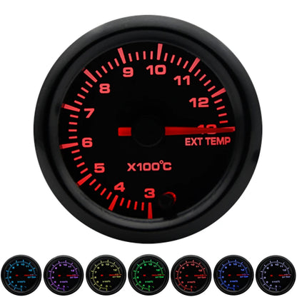 2" 52mm 7 Colors LED Boost/Water temp/Oil temp/Oil pressure/Voltmeter/Air fuel ratio/EGT/Tachometer RPM Car Gauge +Gauge Pods