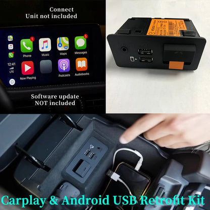 Mazda CarPlay and Android Auto USB Media Hub Retrofit Kit, Support Mazda 3/6/CX5/CX3/CX9/MX5-TK78 66 9U0C K1414 C922 V6 605A