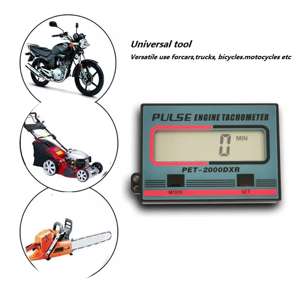 Car Engine Tachometer Handheld Digital Induction Chain Saw Tachometer for Chainsaw Lawnmowers Engine Timed in Minutes