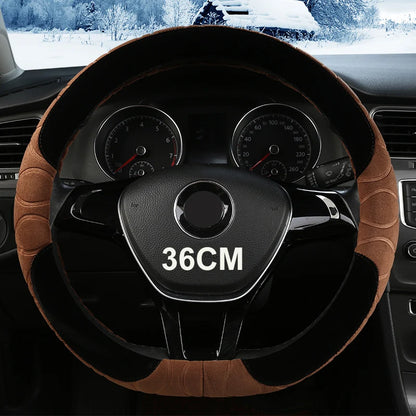 D/O Shape 36cm Plush Car Steering Wheel Cover for Honda Civic Ciimo Jade SUZUKI Alto LINGYANG NISSAN Juke Toyota Aqua Prius