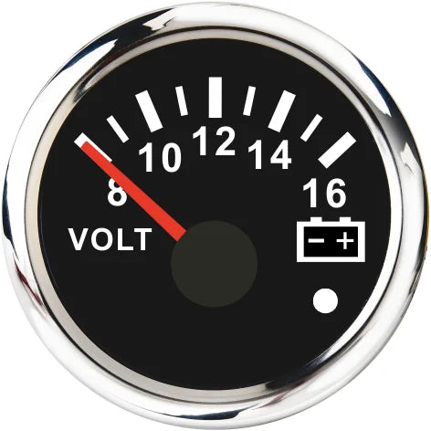 Car Marine Boat Boost Alarm Gauge 2‘’52mm Oil pressure Meter Water Level Fuel Temperature 12V 24V Voltmeter Accessories Meter