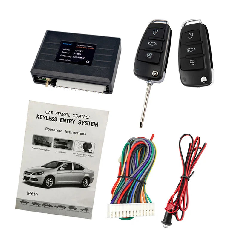 HIPPCRON Universal Car Alarm Systems Remote Central Kit Door Lock Keyless APP With Remote Contr Entry System Central Locking