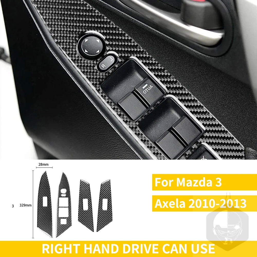 Whole Interior Stickers For Mazda 3 Axela 2010-2013 Carbon Fiber Car Accessories Dash Trim Gear Shift Console Cover Molding
