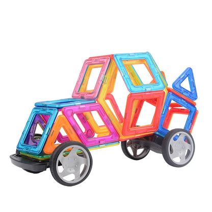 Magnetic Building Blocks DIY Magnets Construction Set Big Size Learning Montessori Educational Toys For Kid Magnet Tiles STEM