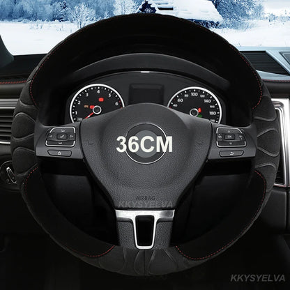 D/O Shape 36cm Plush Car Steering Wheel Cover for Honda Civic Ciimo Jade SUZUKI Alto LINGYANG NISSAN Juke Toyota Aqua Prius