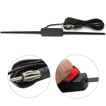 Car Electronic Radio Aerial Windshield AM FM Radio Antenna Signal Amplifier Booster 12V Universal Antena Booster 1pcs