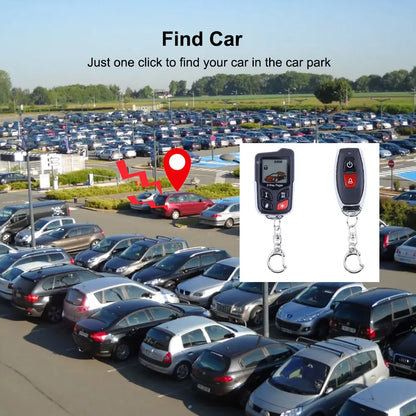 Vjoycar 2022 Newest Wireless Two-way Car Security Alarm System Easy Installation Remote-control Siren No Damage to Car Circuit