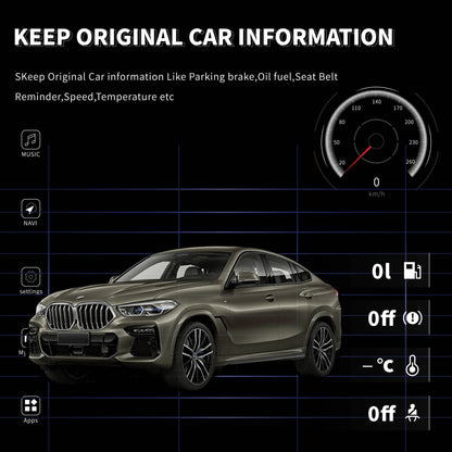 Wireless Apple CarPlay Android 15 Auto Car Multimedia For BMW 5 3 Series E60 E61 E62 E63 E90 E91 E92 E93 CCC CIC Radio GPS 4G
