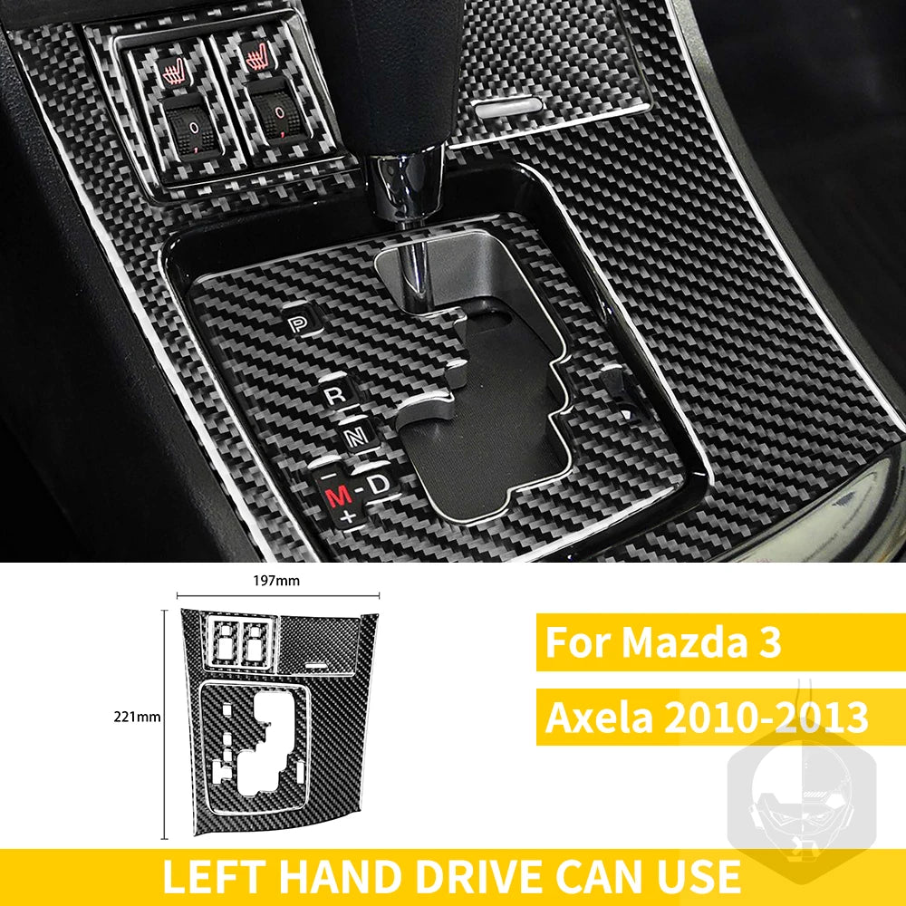 Whole Interior Stickers For Mazda 3 Axela 2010-2013 Carbon Fiber Car Accessories Dash Trim Gear Shift Console Cover Molding