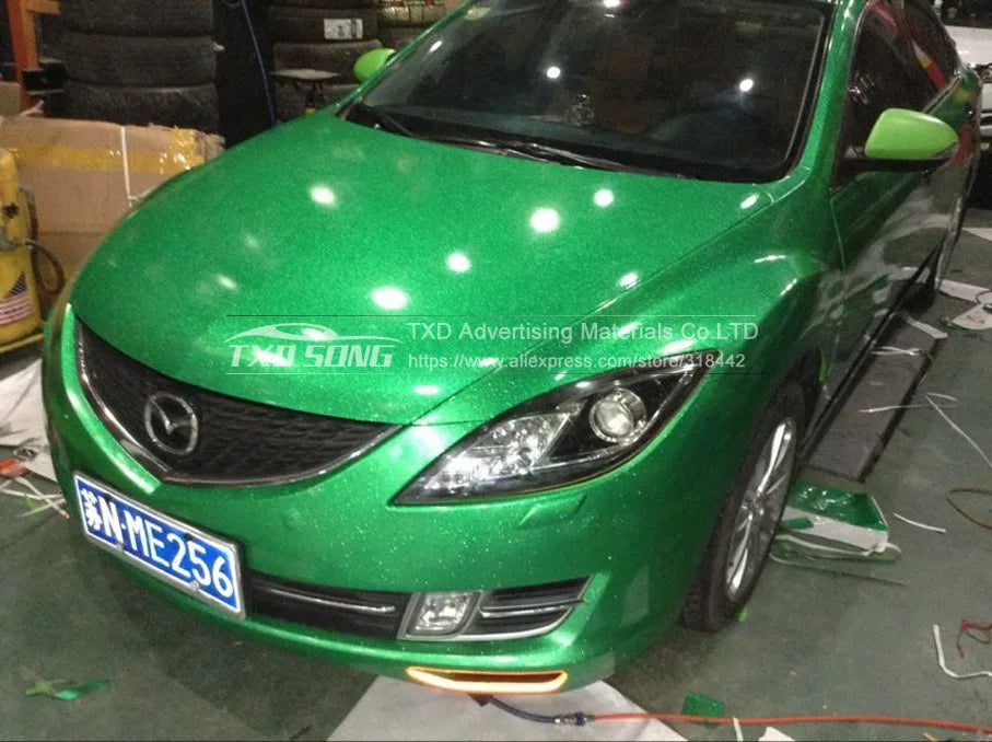 12/30/50/58X100CM/LOT FOR CHOICE Premium Blue High glossy diamond vinyl wrap film with air free bubble
