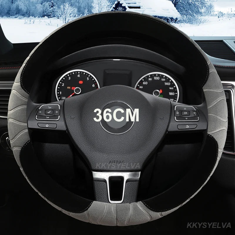 D/O Shape 36cm Plush Car Steering Wheel Cover for Honda Civic Ciimo Jade SUZUKI Alto LINGYANG NISSAN Juke Toyota Aqua Prius