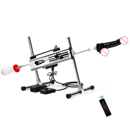 120W Sex Machine For Women Men Adult Vibrator Strong Silent Motor 15cm Stroke Automatic Pumping Gun Dildo Vagina Masturbator