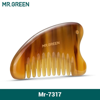 MR.GREEN Comb With Guasha Scraping Massage Board Nature Ox Horn Face  Beauty Tools Neck Body Massage Skinb Pain Relief Scraper