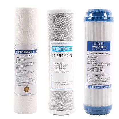 YenvQee 10inch Universal Carbon Cartridge CTO Water Filter Replacement Remove The Cholorine Water Purifier Accessories