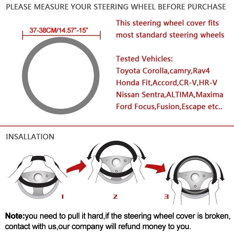 Carbon Fiber Car Steering Wheel Cover For Seat Leon 5F Mk3 2013-2021 Ibiza 6J Tarraco Arona Ateca Alhambra Auto Accessories
