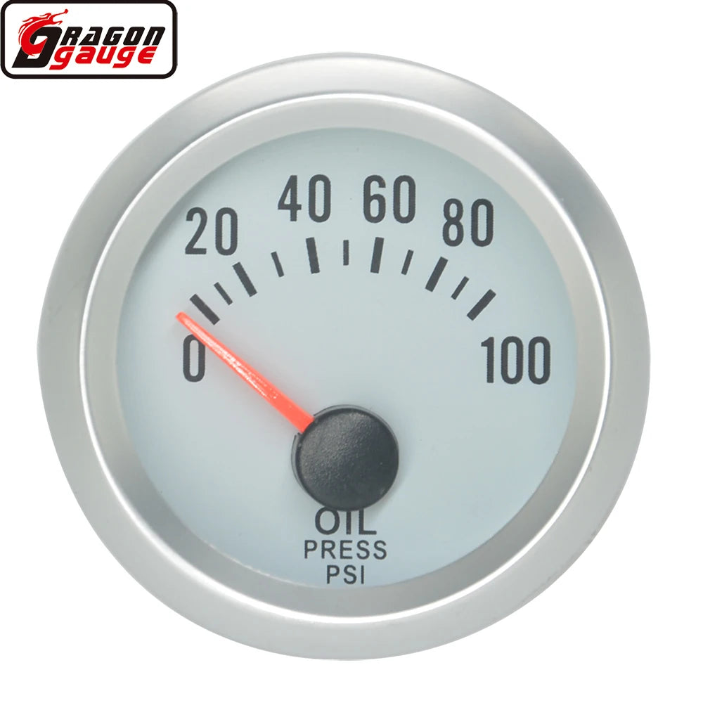 52mm (2 Inch) Car Modification Pointer Boost Water Temp Oil Temperature Meter Pressure Voltage Gauge Blue Backlight