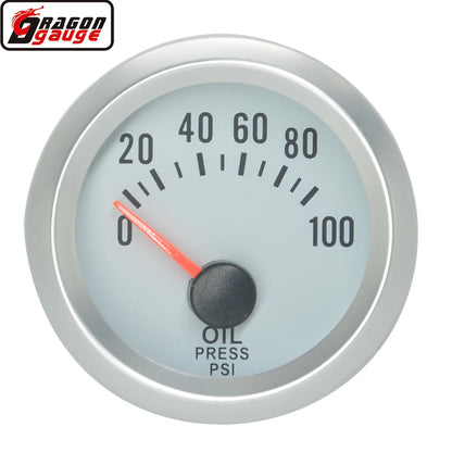 52mm (2 Inch) Car Modification Pointer Boost Water Temp Oil Temperature Meter Pressure Voltage Gauge Blue Backlight