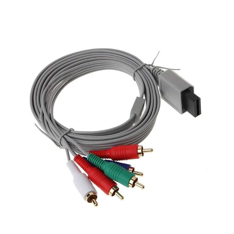 1.8m Component 1080P HDTV AV Audio 5RCA Adapter Cable For Nintendo Wii Console