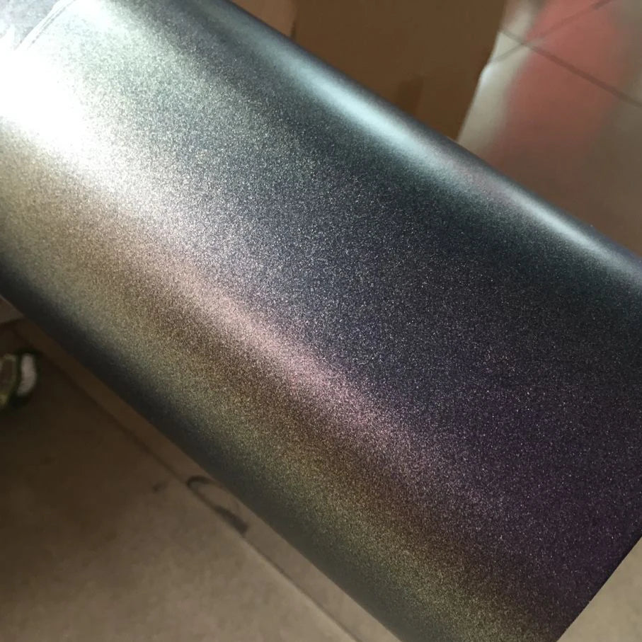 Premium Gloss Chameleon Pearl Glitter Metallic Green purple Vinyl Car Wrap Foil With Air Release Diamond Car Sticker Decal