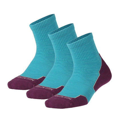 ZEALWOOD Marathon Running Socks, Men's Women's Outdoor Merino Wool Sports Compression Socks Breathable Cushion Cycling 1/3 Pairs