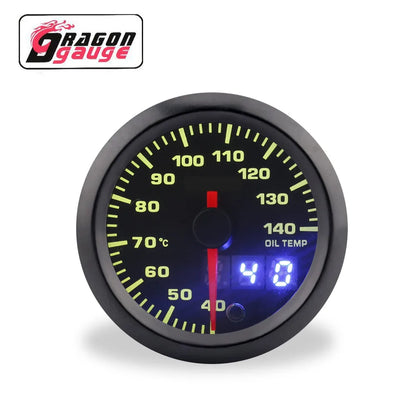「DRAGON」 52mm Tachometer PRM Boost Gauge Voltage EGT Gauge Water Temperature Oil Temp Oil Pressure Car Gauge Fit for 12V Car
